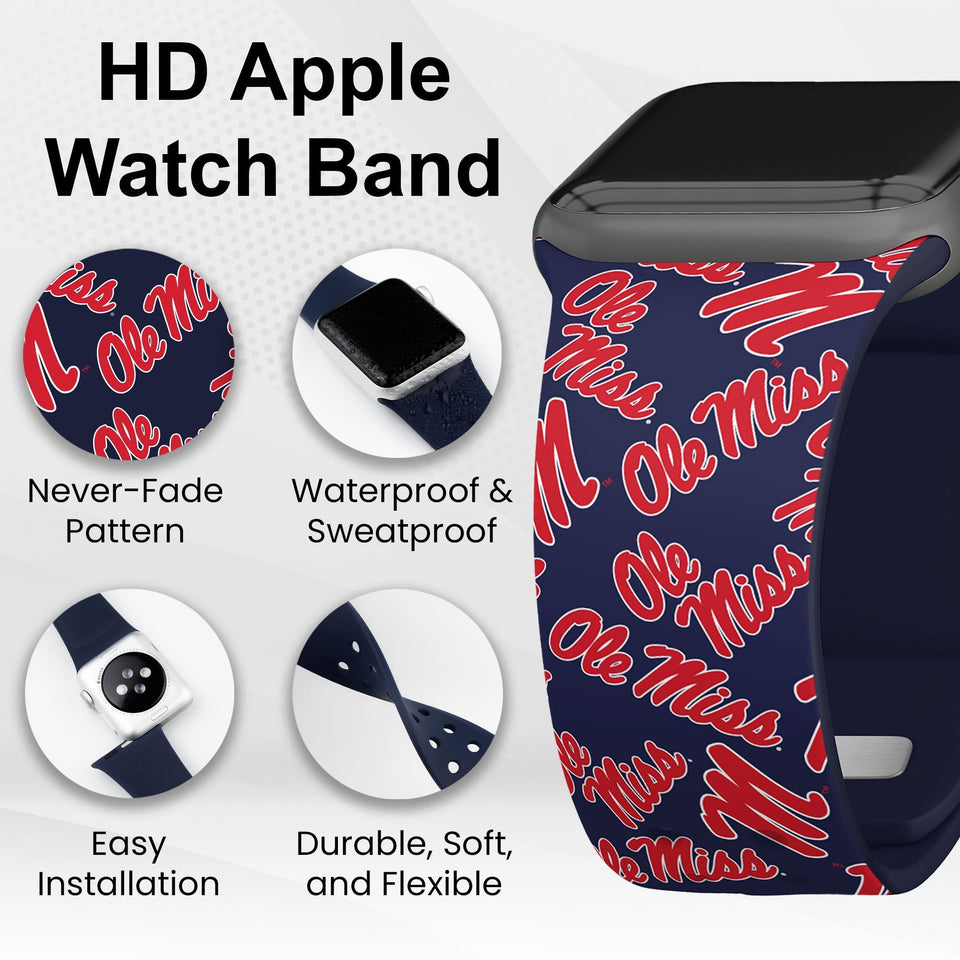 Mississippi Ole Miss HD Apple Watch Band - Wear with style