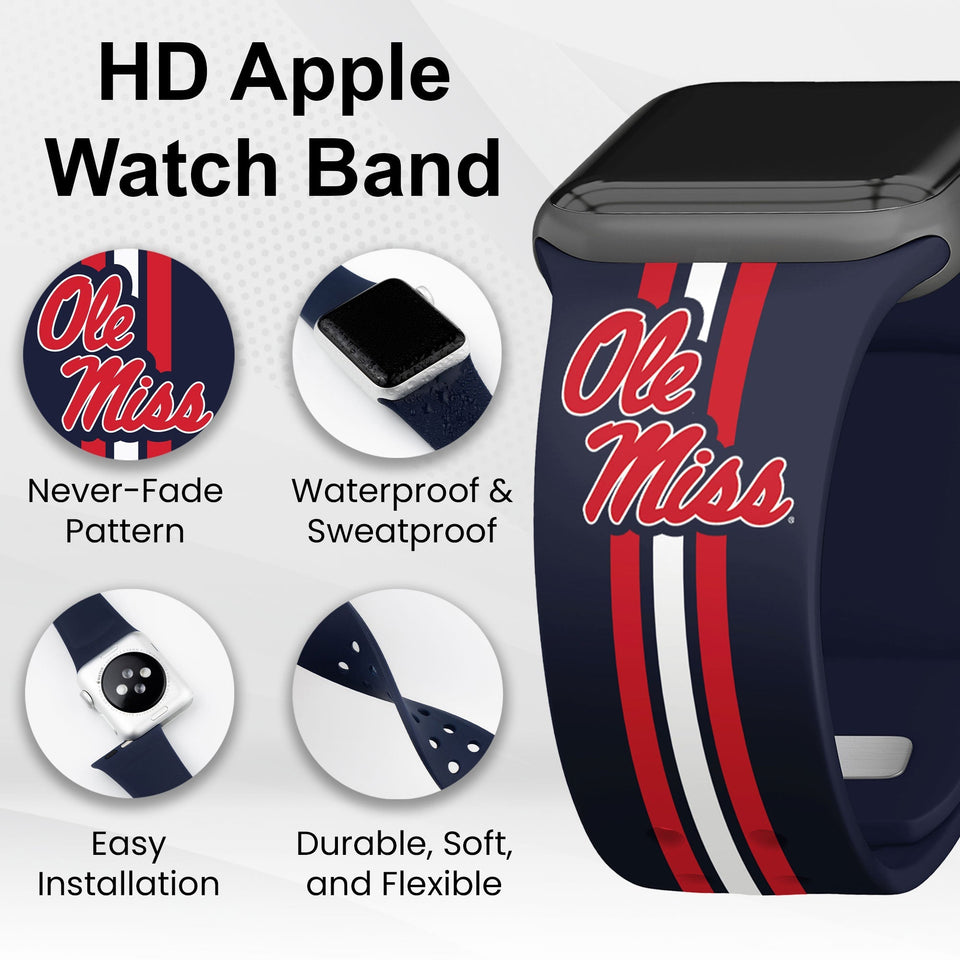 Mississippi Ole Miss HD Apple Watch Band - Wear with style