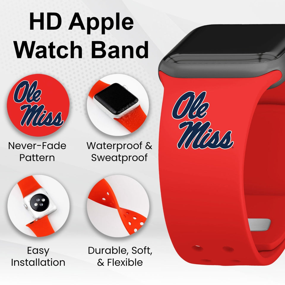 Mississippi Ole Miss HD Apple Watch Band - Wear with style