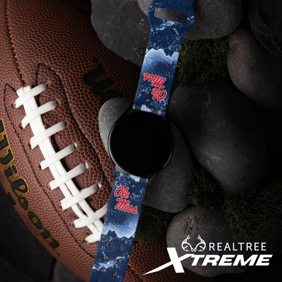Mississippi Ole Miss Realtree HD Watchband for Samsung, Garmin, Fossil, and More - Wear with style