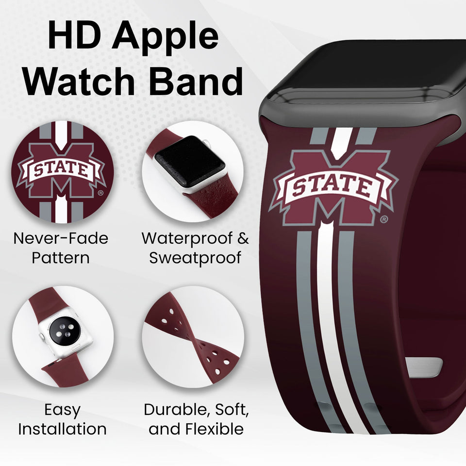 Mississippi State Bulldogs HD Apple Watch Band - Wear with style
