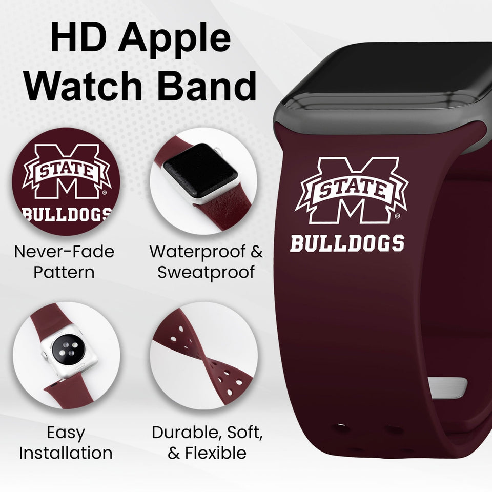 Mississippi State Bulldogs HD Apple Watch Band - Wear with style