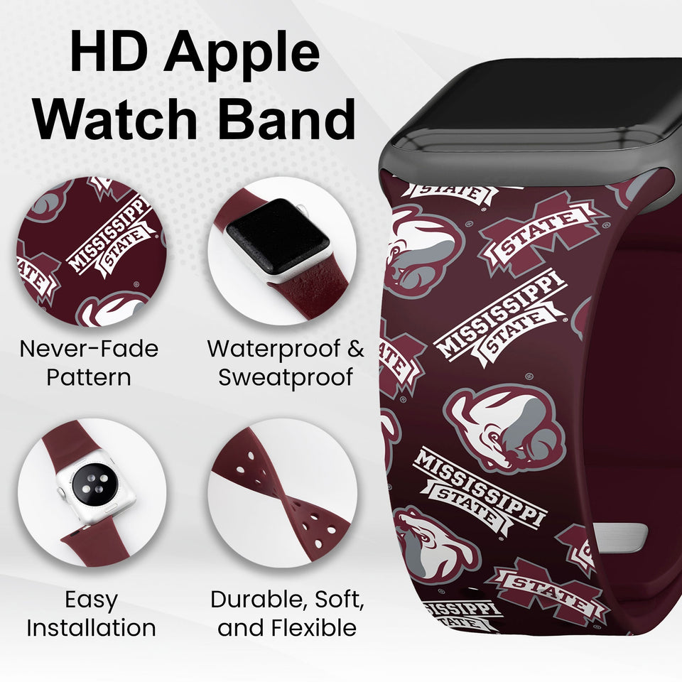 Mississippi State Bulldogs HD Apple Watch Band - Wear with style
