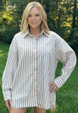 Misty Shore Oversized Top-Ivory/Taupe - Wear with style