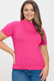 Mock Neck Top Short Sleeve - Wear with style