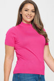 Mock Neck Top Short Sleeve - Wear with style