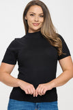 Mock Neck Top Short Sleeve - Wear with style