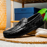 31-103-BKM MONZA Crocodile Driver, Black