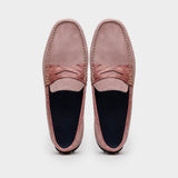 31-160-CDY MONZA Sueded Calfskin with Crocodile Driver Candy
