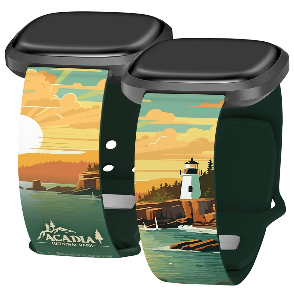National Parks Acadia HD Fitbit Versa 3 & Sense 1 Watch Band - Wear with style