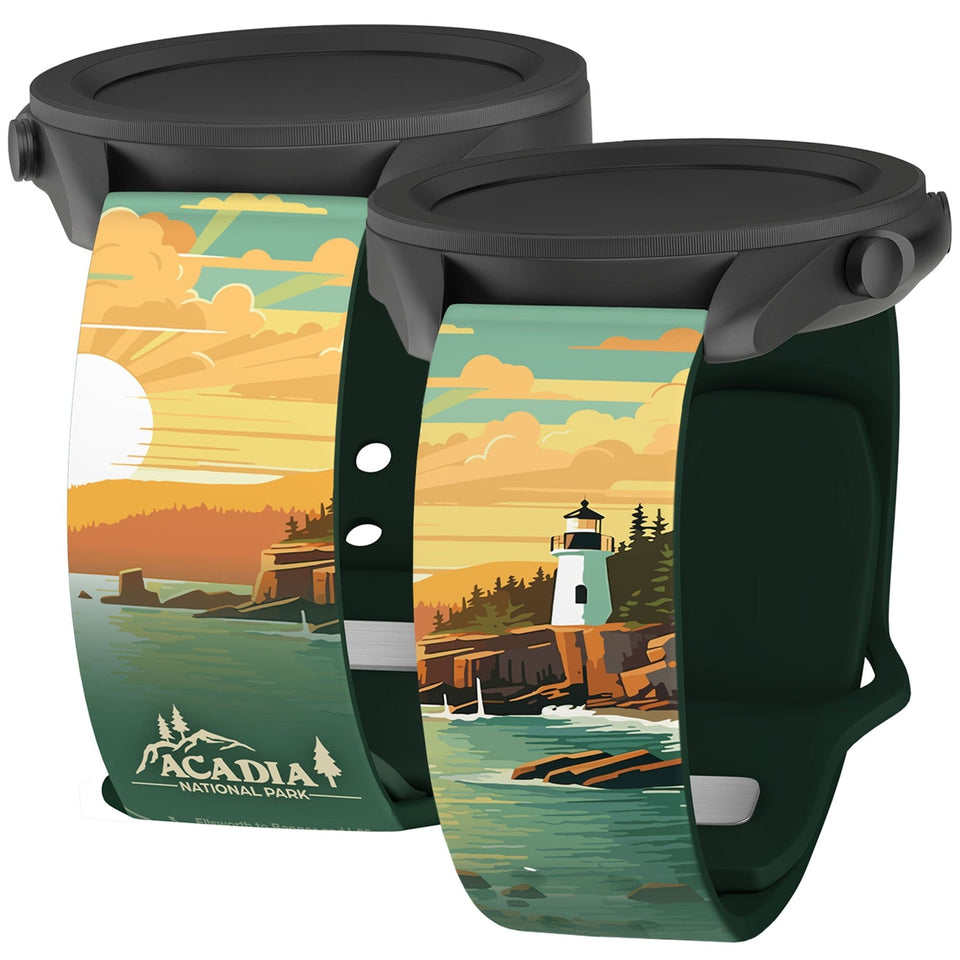 National Parks Acadia HD Watchband for Samsung, Garmin, Fossil, and More - Wear with style