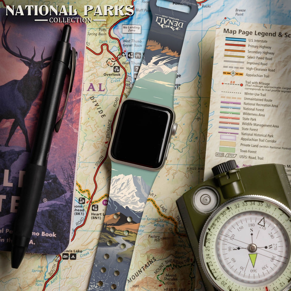 National Parks Denali HD Fitbit Versa 3 & Sense 1 Watch Band - Wear with style