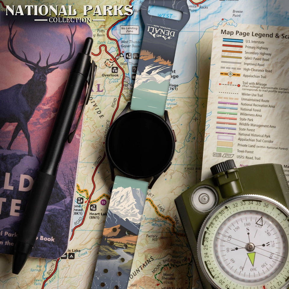 National Parks Denali HD Watchband for Samsung, Garmin, Fossil, and More - Wear with style