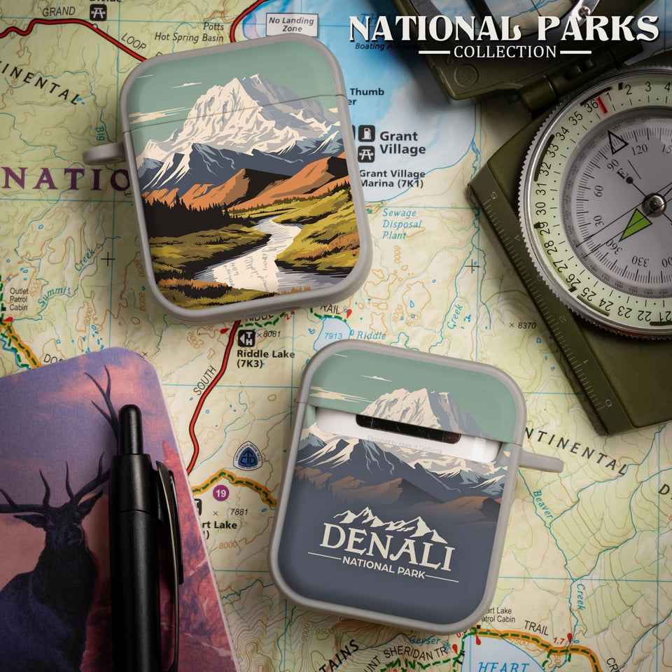 National Parks Denali HDX Apple Airpods Gen 1 & 2 Case Cover - Wear with style