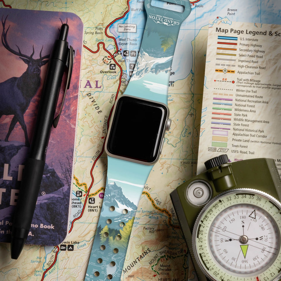 National Parks Grand Teton HD Fitbit Versa 3 & Sense 1 Watch Band - Wear with style