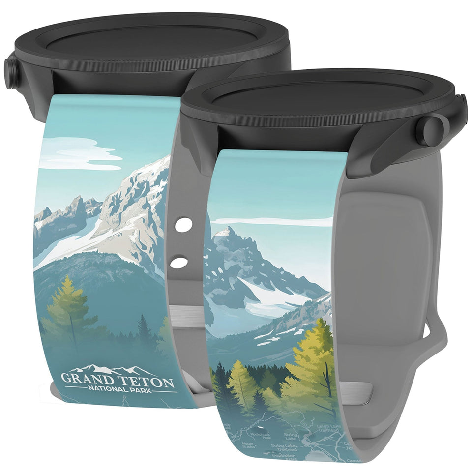 National Parks Grand Teton HD Watchband for Samsung, Garmin, Fossil, and More - Wear with style