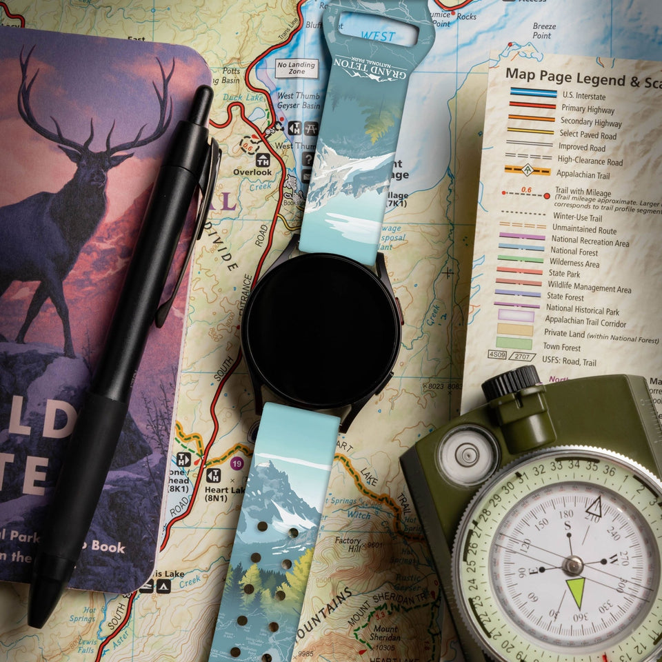 National Parks Grand Teton HD Watchband for Samsung, Garmin, Fossil, and More - Wear with style