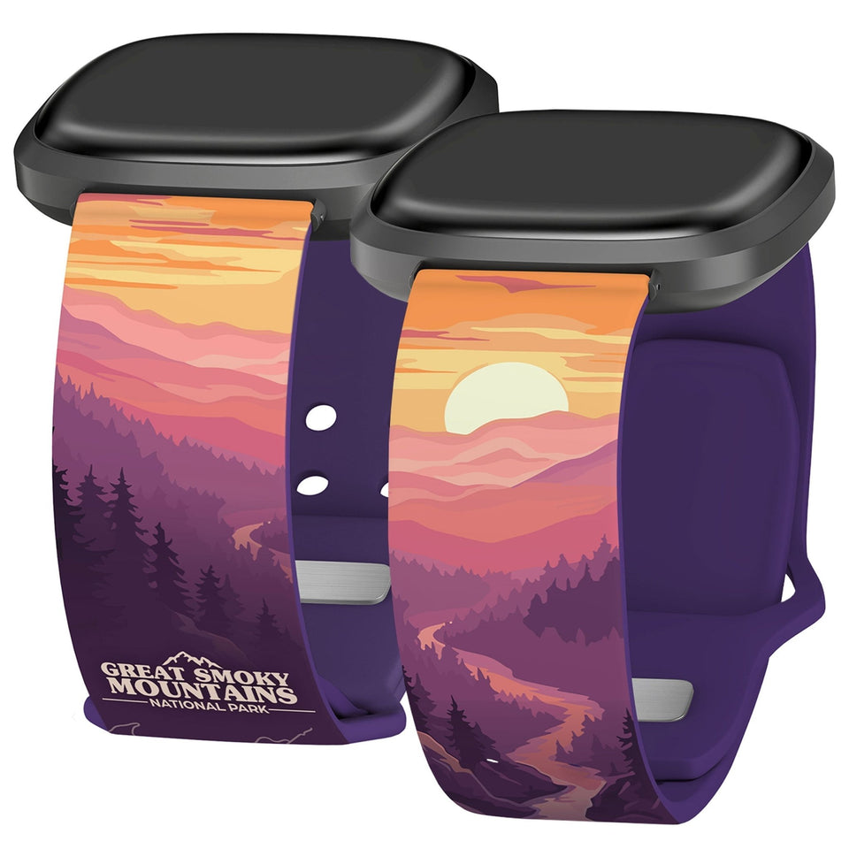 National Parks Great Smoky Mountains HD Fitbit Versa 3 & Sense 1 Watch Band - Wear with style