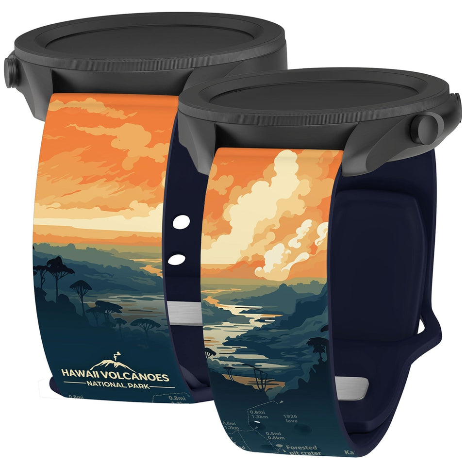National Parks Hawaii Volcanoes HD Watchband for Samsung, Garmin, Fossil, and More - Wear with style
