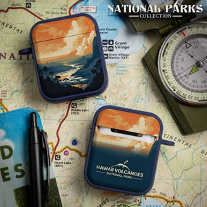 National Parks Hawaii Volcanoes HDX Apple Airpods Gen 1 & 2 Case Cover - Wear with style