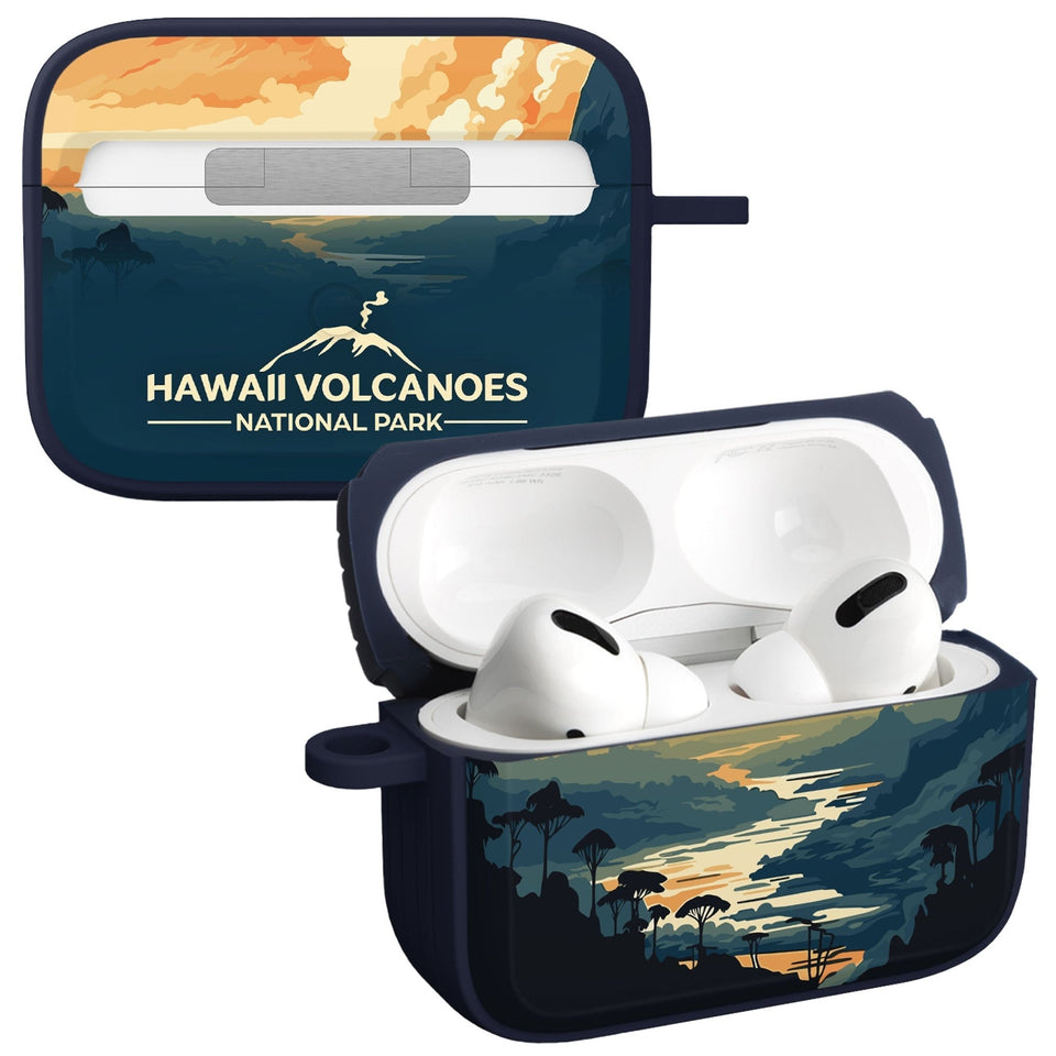 National Parks Hawaii Volcanoes HDX Apple Airpods Pro 1 & 2 Case Cover - Wear with style