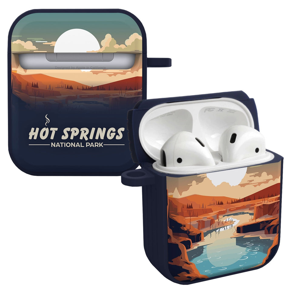 National Parks Hot Springs HDX Apple Airpods Gen 1 & 2 Case Cover - Wear with style