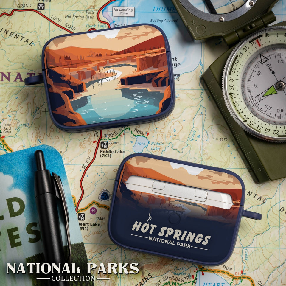 National Parks Hot Springs HDX Apple Airpods Pro 1 & 2 Case Cover - Wear with style