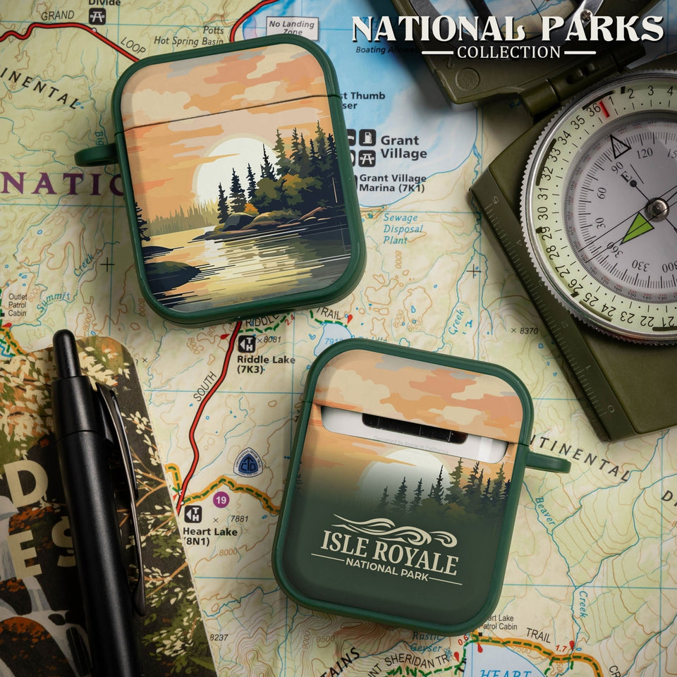 National Parks Isla Royale HDX Apple Airpods Gen 1 & 2 Case Cover - Wear with style