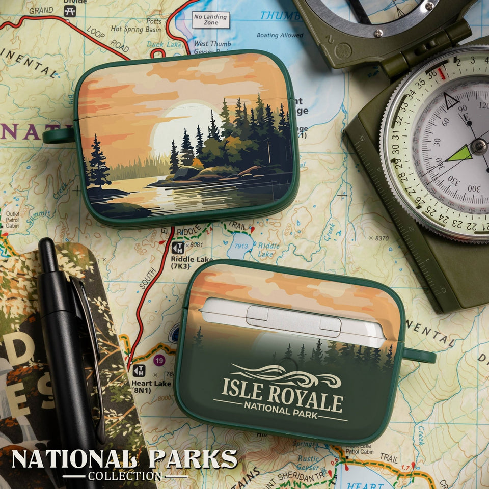 National Parks Isla Royale HDX Apple Airpods Pro 1 & 2 Case Cover - Wear with style