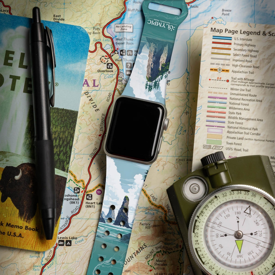National Parks Olympic HD Fitbit Versa 3 & Sense 1 Watch Band - Wear with style