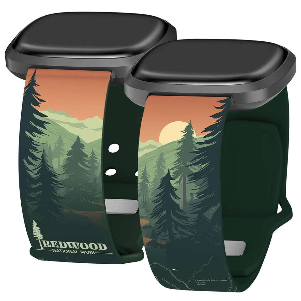 National Parks Redwood HD Fitbit Versa 3 & Sense 1 Watch Band - Wear with style
