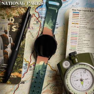 National Parks Redwood HD Watchband for Samsung, Garmin, Fossil, and More - Wear with style