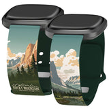 National Parks Rocky Mountain HD Fitbit Versa 3 & Sense 1 Watch Band - Wear with style