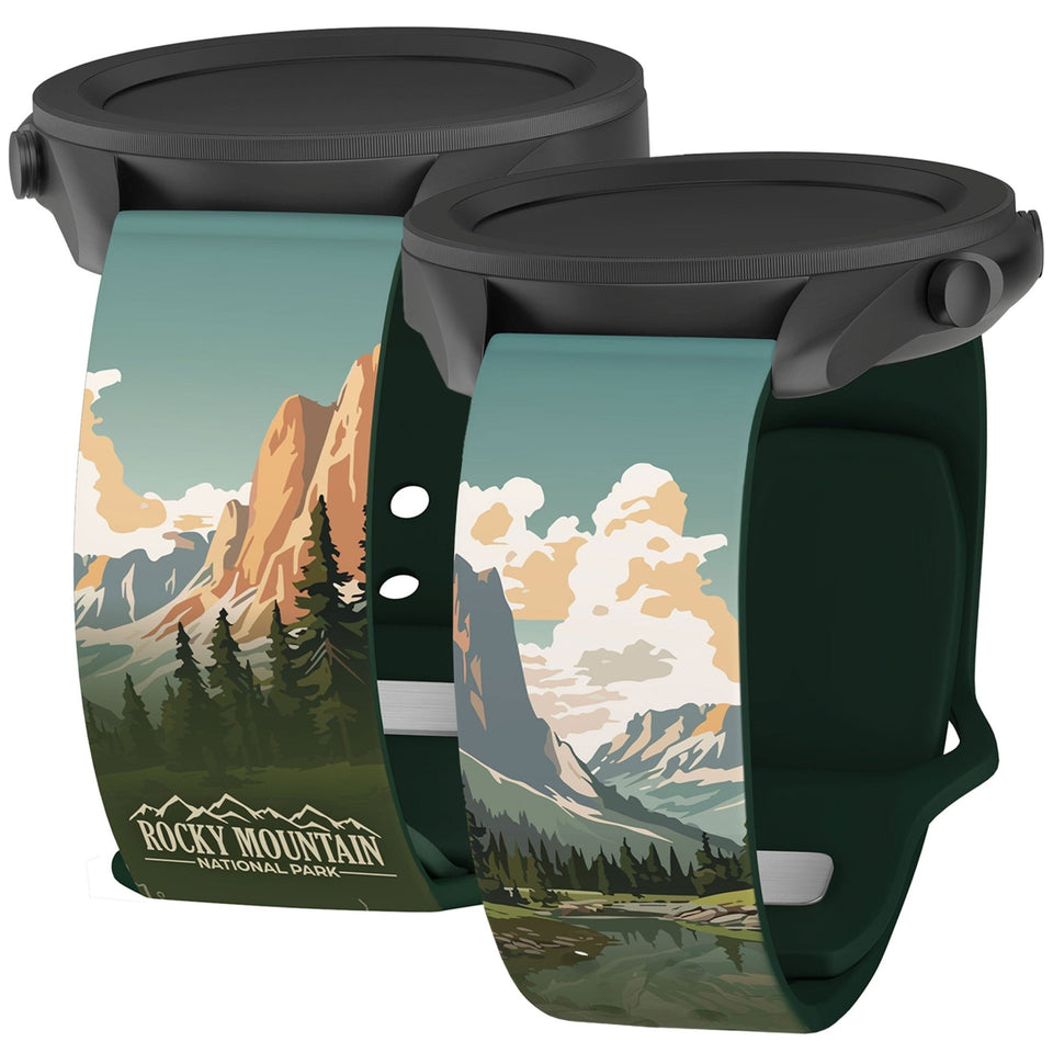 National Parks Rocky Mountain HD Watchband for Samsung, Garmin, Fossil, and More - Wear with style