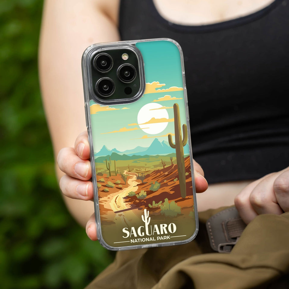 National Parks Saguaro HD Apple iPhone 13 Series Mag - Safe Phone Case - Wear with style