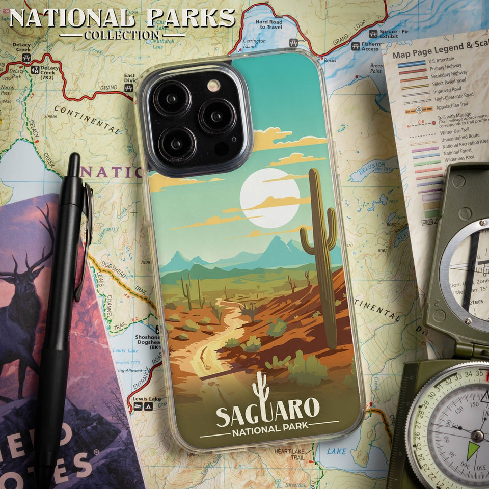 National Parks Saguaro HD Apple iPhone 13 Series Mag - Safe Phone Case - Wear with style