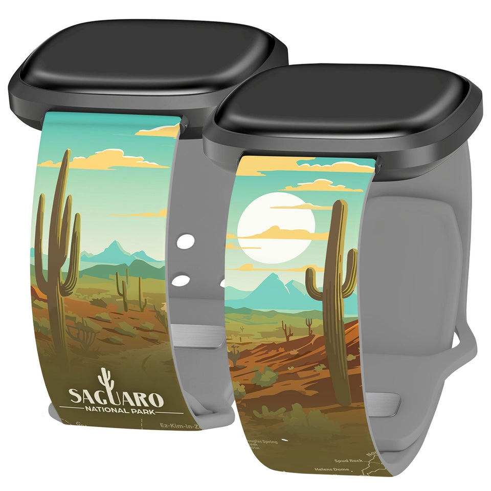 National Parks Saguaro HD Fitbit Versa 3 & Sense 1 Watch Band - Wear with style
