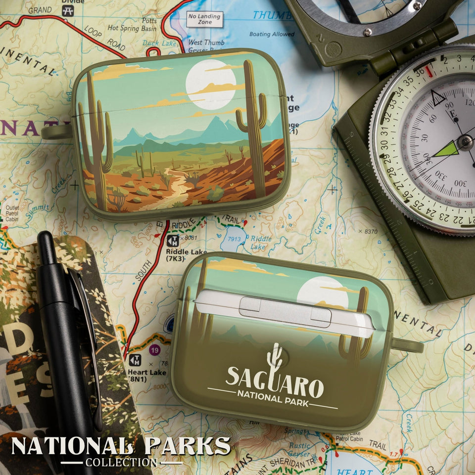 National Parks Saguaro HDX Apple Airpods Pro 1 & 2 Case Cover - Wear with style