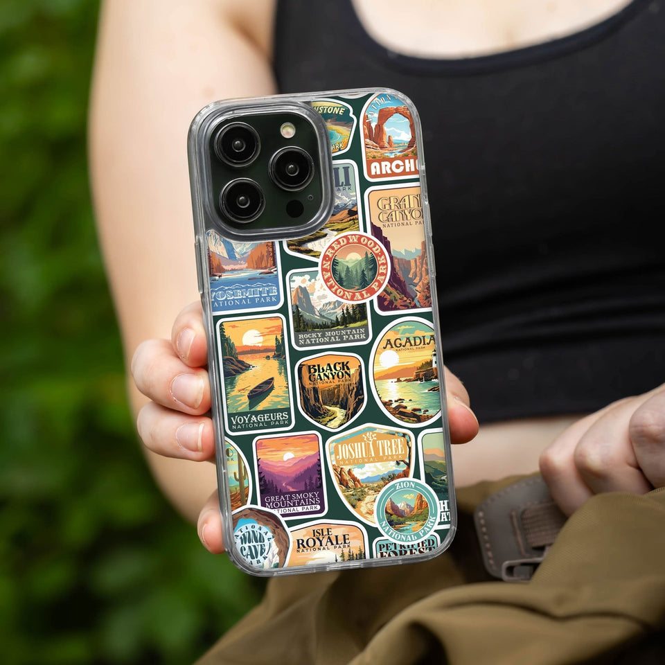 National Parks Stickers HD Apple iPhone 14 Series Mag - Safe Phone Case - Wear with style