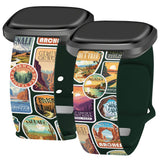 National Parks Stickers HD Fitbit Versa 3 & Sense 1 Watch Band - Wear with style