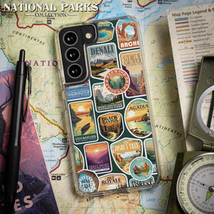National Parks Stickers HD Samsung Galaxy S24 Phone Case - Wear with style