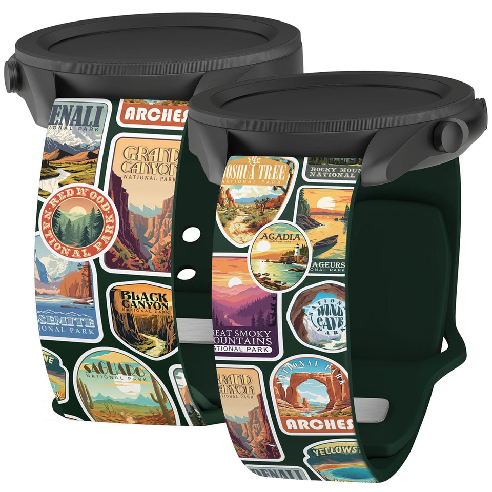 National Parks Stickers HD Watchband for Samsung, Garmin, Fossil, and More - Wear with style