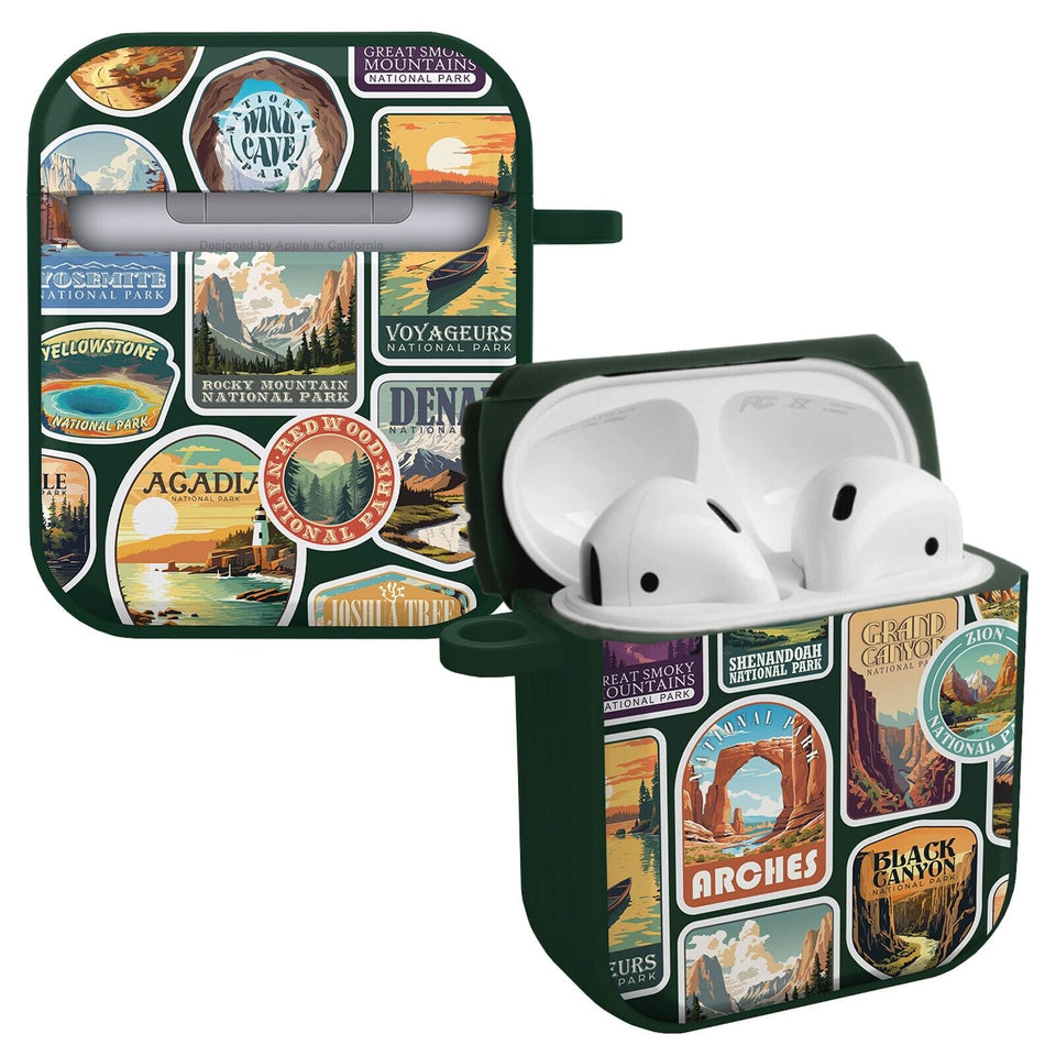 National Parks Stickers HDX Apple Airpods Gen 1 & 2 Case Cover - Wear with style