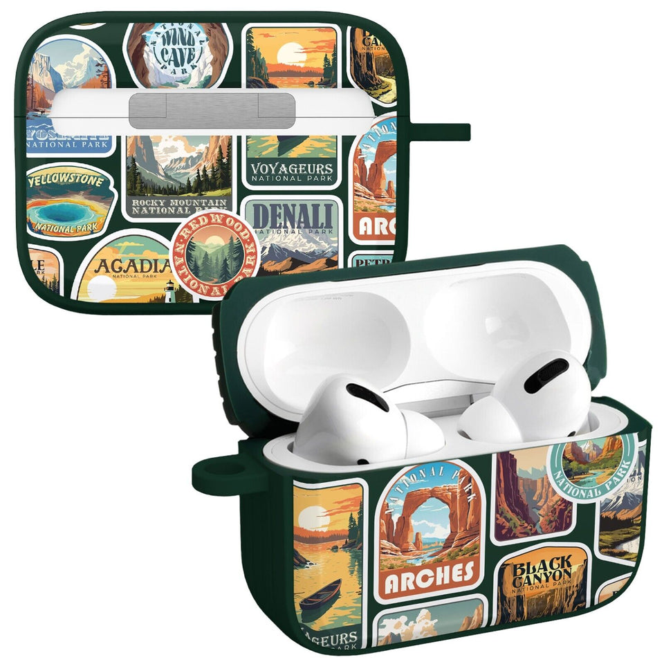 National Parks Stickers HDX Apple Airpods Pro 1 & 2 Case Cover - Wear with style
