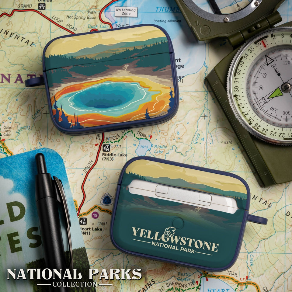 National Parks Yellowstone HDX Apple Airpods Pro 1 & 2 Case Cover - Wear with style
