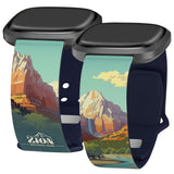 National Parks Zion HD Fitbit Versa 3 & Sense 1 Watch Band - Wear with style