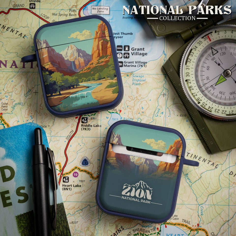 National Parks Zion HDX Apple Airpods Gen 1 & 2 Case Cover - Wear with style