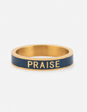 Navy Enamel Praise Ring - Wear with style