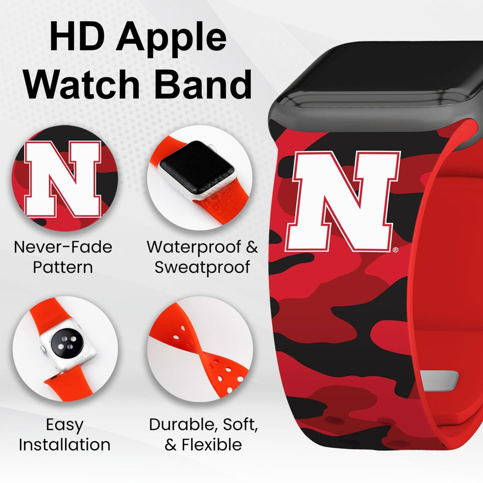 Nebraska Huskers HD Apple Watch Band - Wear with style