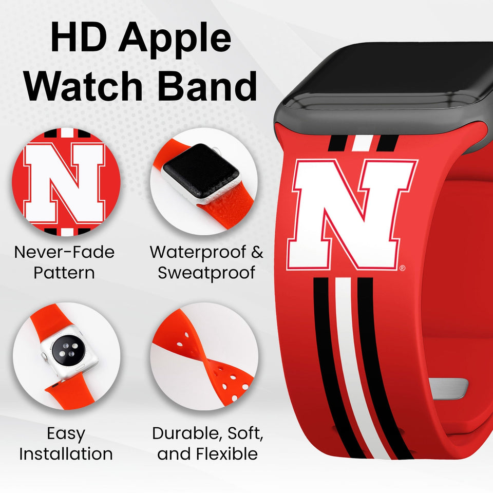Nebraska Huskers HD Apple Watch Band - Wear with style